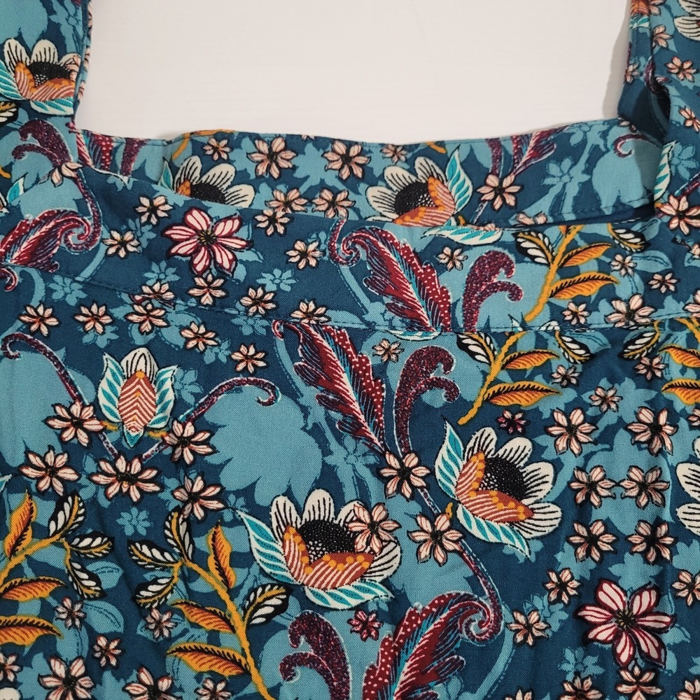 Maurices Floral Women's Dress Size 2X Puff Sleeve Tie NEW NWT Square Neck 1756 - Picture 3 of 6